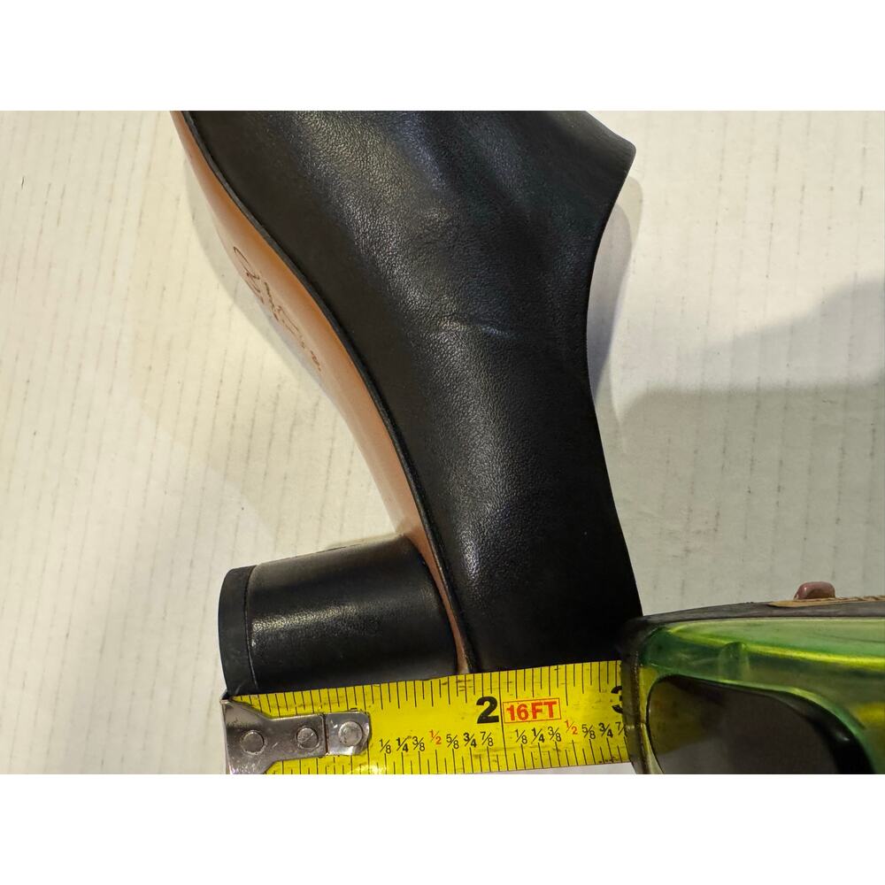LOQ women's Eva Castaa Black leather Mules size EU 38, US 7.5 nib - Picture 2 of 5